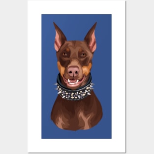 Animal dog bp doberman domestic cute pet Posters and Art